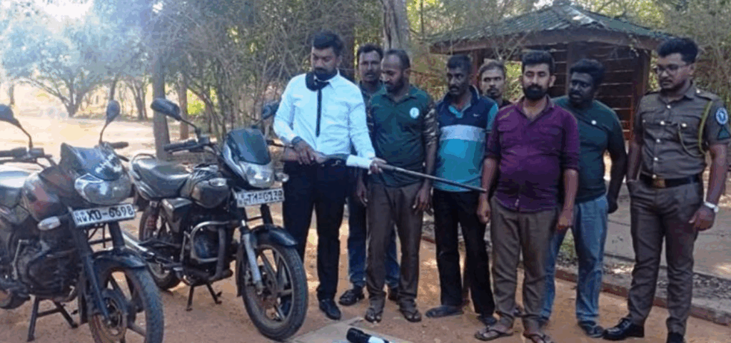 ගැබිනි මුවදෙන මරා මස් කරමින් සිටි 5ක් අල්ලයි