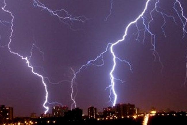 ප්රබල අකුණු පිළිබඳව අවවාදාත්මක නිවේදනයක්