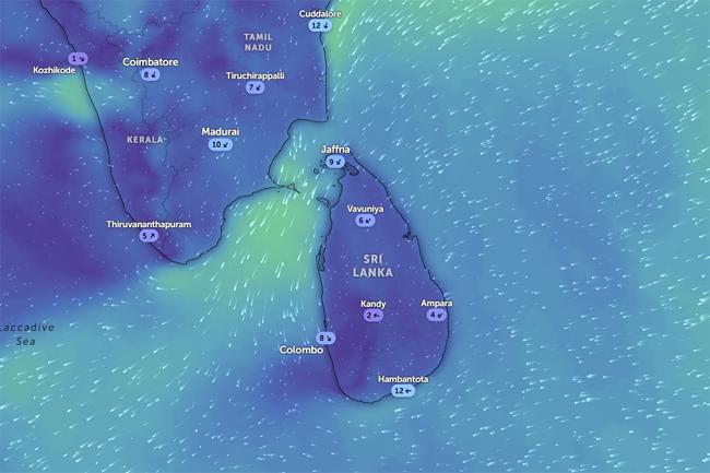 ඉදිරි පැය 36 සඳහා කාලගුණ අනාවැකිය