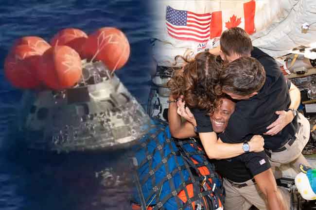 ඉතිහාසගත චන්ද්ර මෙහෙයුමෙන් පසු ‘Artemis II’ගගනගාමීන් පෘථිවියට