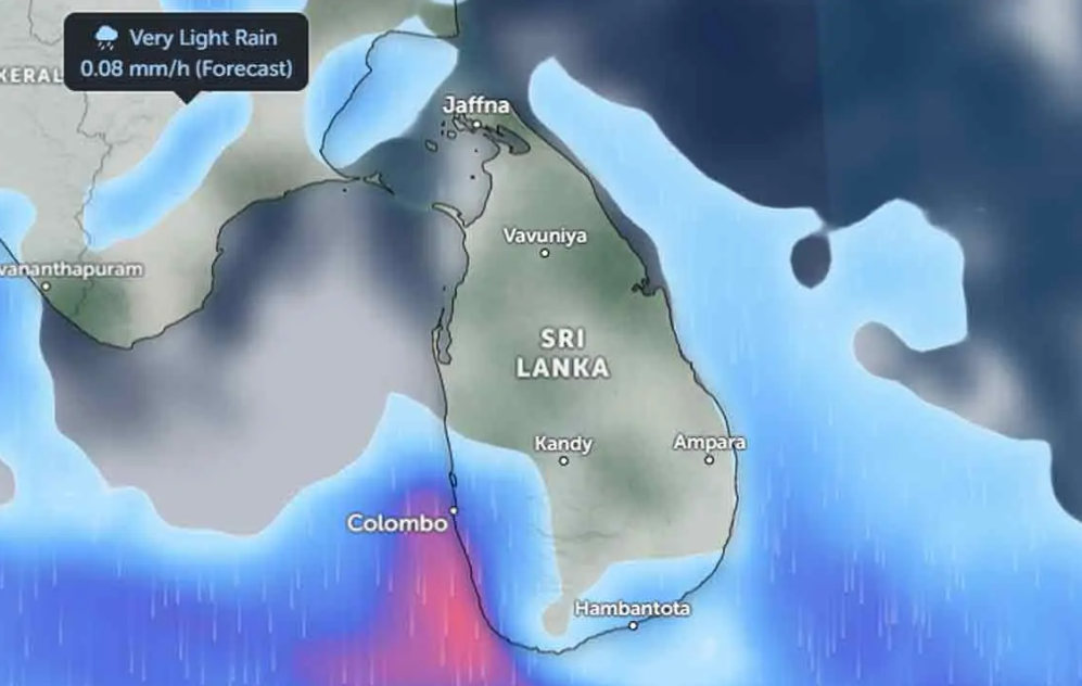 අදත් ප්රදේශ කිහිපයකට මී.මී 100 ඉක්මවූ තද වැසි